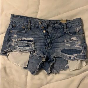 American Eagle high rise festival jean shorts
